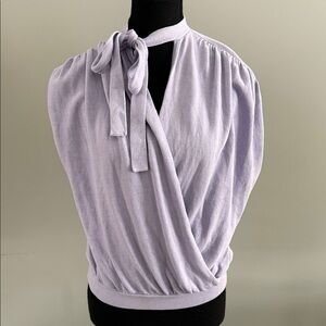 Anthropologie Lilac Wrap Blouse